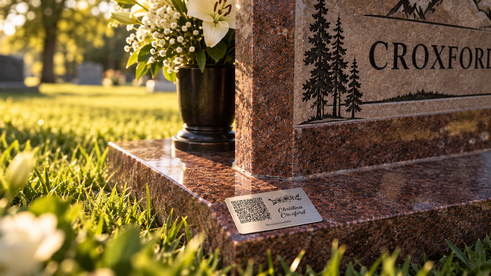 A peaceful memorial garden